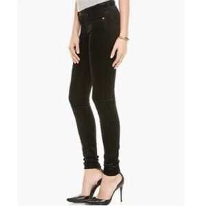 AG Adriano Goldschmied Black Velvet Legging Super Skinny Jeans NWT